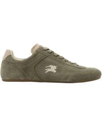Burberry - Suede Knight Runner Sneakers - Lyst