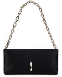 Christian Louboutin - Maykimay Chain Pouch Neoprene Satin Clutch Bag - Lyst