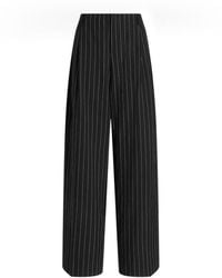Dolce & Gabbana - Virgin Wool-Linen Pinstripe Trousers - Lyst