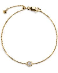 Monica Vinader - Vermeil And Diamond Chain Bracelet - Lyst