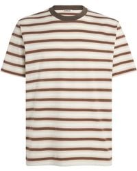 AURALEE - Cotton Gradient Stripe T-Shirt - Lyst