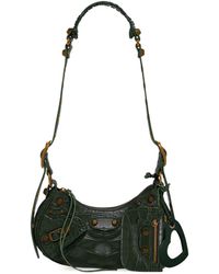 Balenciaga - Xs Croc-embossed Leather Le Cagole Shoulder Bag - Lyst