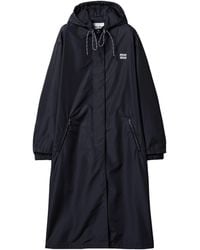 Miu Miu - Technical Hooded Coat - Lyst