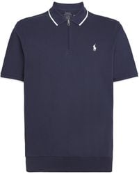 Polo Ralph Lauren - Stretch-Cotton Zip-Up Polo Shirt - Lyst