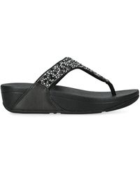 Fitflop - Embellished Lulu Flatform Sandals 40 - Lyst