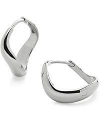 Monica Vinader - Small Sterling Swirl Hoop Earrings - Lyst