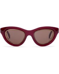 Loewe - Acetate Mini Anagram Cat-Eye Sunglasses - Lyst
