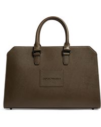 Emporio Armani - Leather Briefcase - Lyst