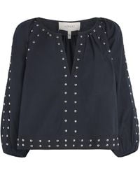 The Great - Cotton Studded The Bodega Top - Lyst