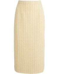 Alessandra Rich - Tweed Sequin-Embellished Midi Skirt - Lyst