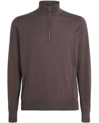 FIORONI CASHMERE - Sea Island Cotton-Cashmere Quarter-Zip Sweater - Lyst