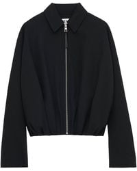 Loewe - Wool Draped Bomber Jacket - Lyst