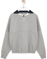 Loewe - Cotton-Blend Drawstring Sweatshirt - Lyst