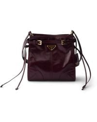 Prada - Mini Leather Bonnie Shoulder Bag - Lyst