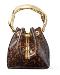 Jimmy Choo - Bon Bon Tortoiseshell Top-Handle Bag - Lyst