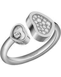 Chopard - And Diamond Happy Hearts Ring - Lyst