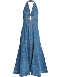 Cult Gaia - Denim Rowyn Midi Dress - Lyst