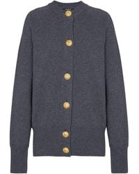 Balmain - Cashmere-Virgin Wool Cardigan - Lyst