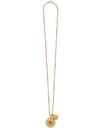 Saint Laurent - Cassandre Medallion Necklace - Lyst