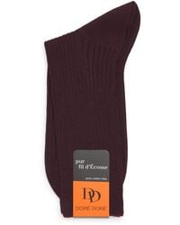 Doré Doré - Mercerised Cotton Ribbed Socks - Lyst