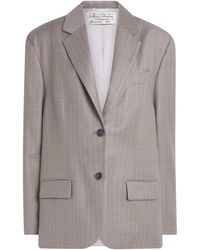 Acne Studios - Wool Layered Pinstripe Blazer - Lyst