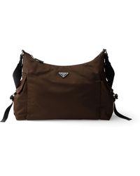 Prada - Re-Nylon And Leather Explore Shoulder Bag - Lyst