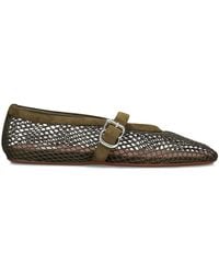 Alaïa - Suede Mesh Ballet Flats - Lyst