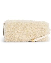 Stella McCartney - Faux Shearling Logo Bracelet Shoulder Bag - Lyst