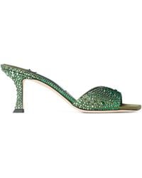 Jimmy Choo - Skye 70 Embellished Satin Sandals - Lyst