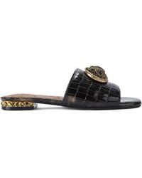 Kurt Geiger - Patent Chelsea Flat Sandals - Lyst