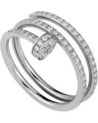 Cartier - And Pavé Diamond Double Juste Un Clou Ring - Lyst