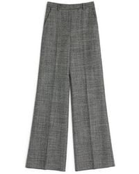 Valentino - Virgin Wool Wide-Leg Trousers - Lyst