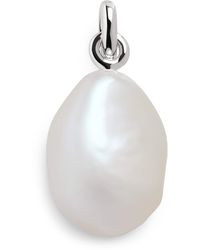 Monica Vinader - Sterling And Baroque Pearl Pendant - Lyst