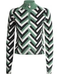 Perfect Moment - Merino Wool La Tour Quarter-Zip Sweater - Lyst