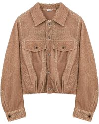 Loewe - Textured Lambskin Oversized Jacket - Lyst
