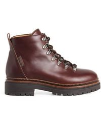 Weekend by Maxmara - Leather Lace-Up Ankle Boots - Lyst