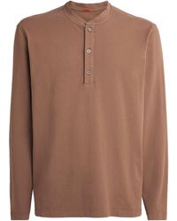 Barena - Cotton Jersey Henley Top - Lyst