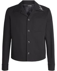 Amiri - Cotton Script Shacket - Lyst