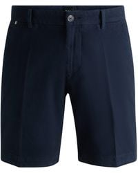 BOSS - Stretch Cotton Slim-Fit Shorts - Lyst