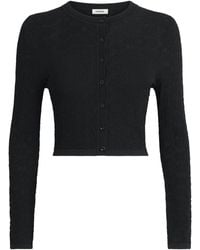 Sandro - Pointelle-Knit Cropped Cardigan - Lyst