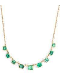 Jacquie Aiche - Yellow Gold And Emerald Necklace - Lyst