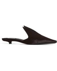 Alaïa - Calf Hair Pointy Mules 25 - Lyst