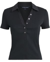 Veronica Beard - Cotton-Blend Kearney Polo Shirt - Lyst