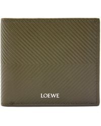 Loewe - Textured Leather Bifold Wallet - Lyst