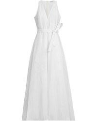 Brunello Cucinelli - Techno Cotton Broderie Anglaise Maxi Dress - Lyst