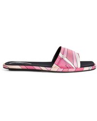 PUCCI - Silk Printed Yummy Slides - Lyst