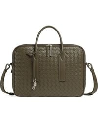 Bottega Veneta - Leather Intrecciato Getaway Briefcase - Lyst