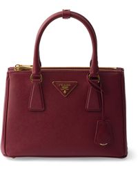 Prada - Small Saffiano Leather Galleria Top-Handle Bag - Lyst