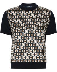 Max Mara - Wool-Silk Geometric T-Shirt - Lyst