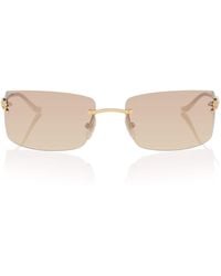 Cartier - Metal Panthère De Ct0503S Sunglasses - Lyst